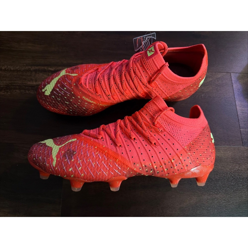 New Puma Mens Future 1.4 FG AG Soccer Cleats Size 8 Bright Red Orange 106989-03